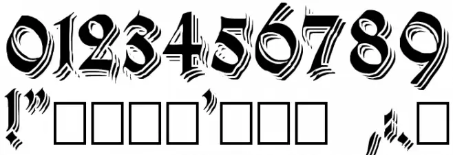 KilligrewStacatto Font Alte caractere