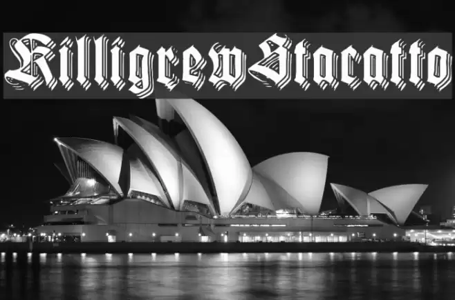 KilligrewStacatto Font examples