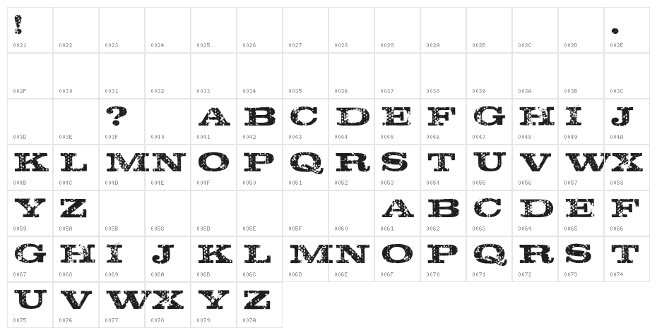 KillinIt-Regular Character Map