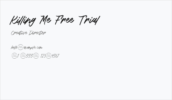 Killing Me Free Trial Business Card