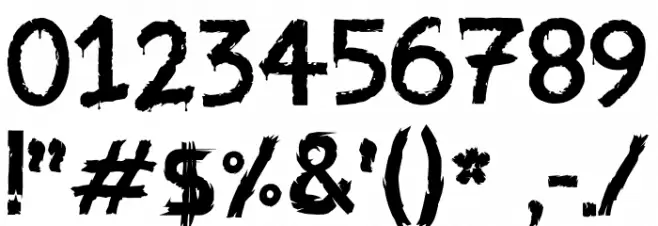 KillingFont Font OTHER CHARS