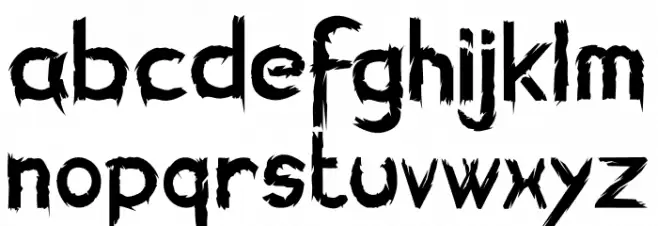 KillingFont Caratteri MINUSCOLO