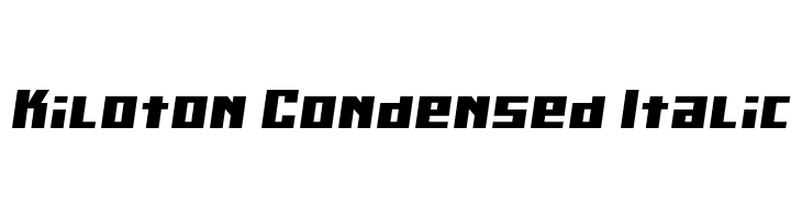 Kiloton Condensed Italic Шрифта
