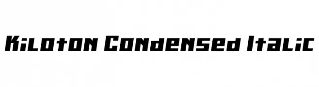 Kiloton Condensed Italic 