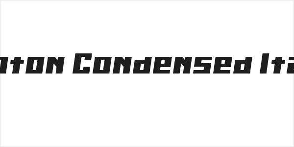 Kiloton Condensed Italic Logo