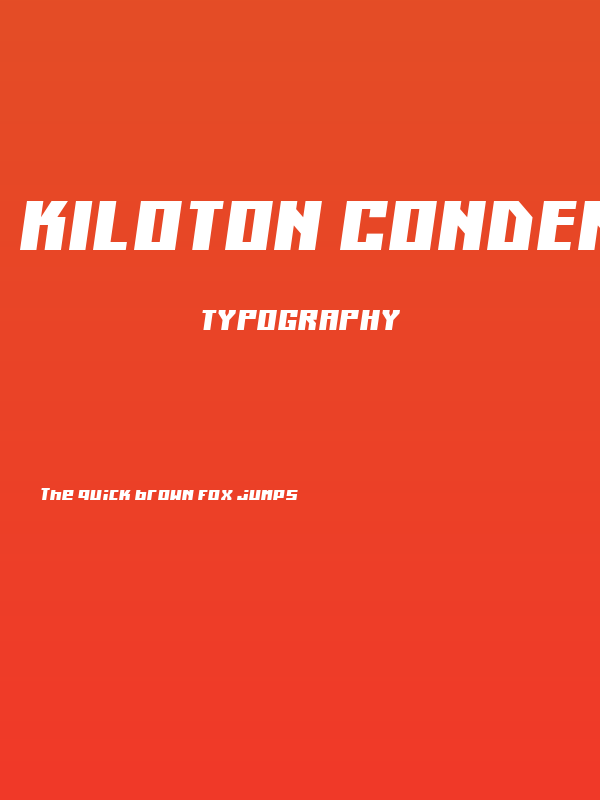 Kiloton Condensed Italic Poster