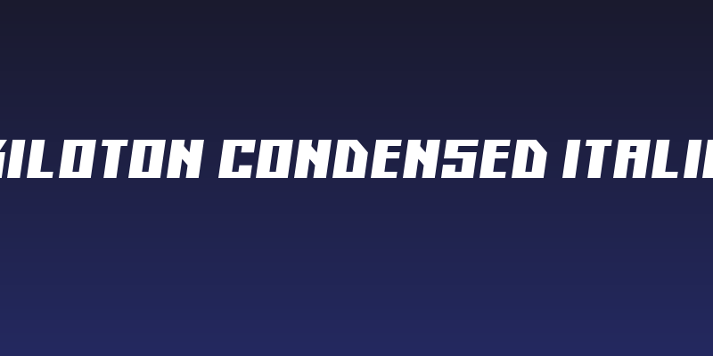 Kiloton Condensed Italic Social Header
