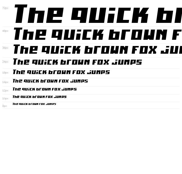 Kiloton Condensed Italic Waterfall