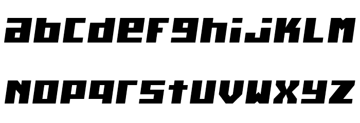 Kiloton Condensed Italic Шрифта строчной