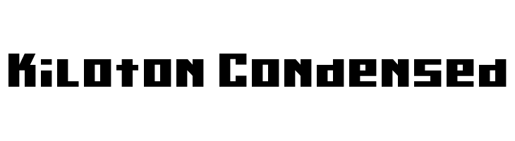 Kiloton Condensed Шрифта