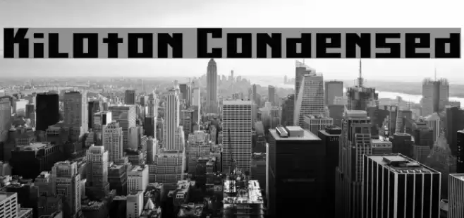 Kiloton Condensed फ़ॉन्ट examples