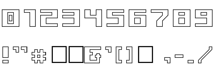 Kiloton Outline フォント その他の文字