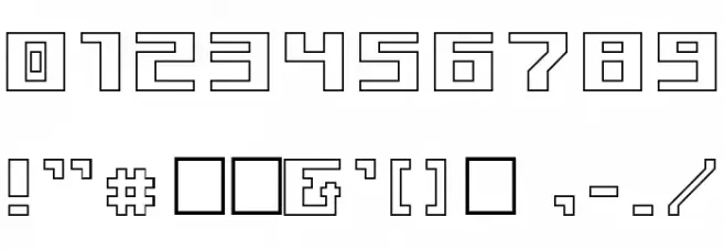 Kiloton Outline フォント その他の文字