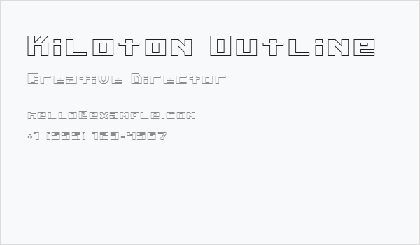 Kiloton Outline Business Card
