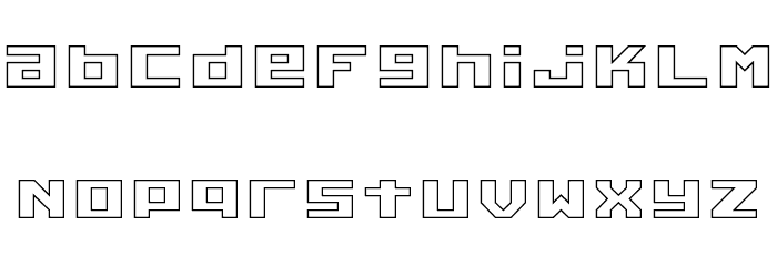 Kiloton Outline フォント 小文字