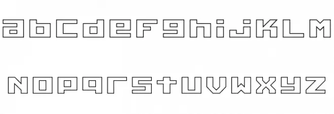 Kiloton Outline フォント 小文字
