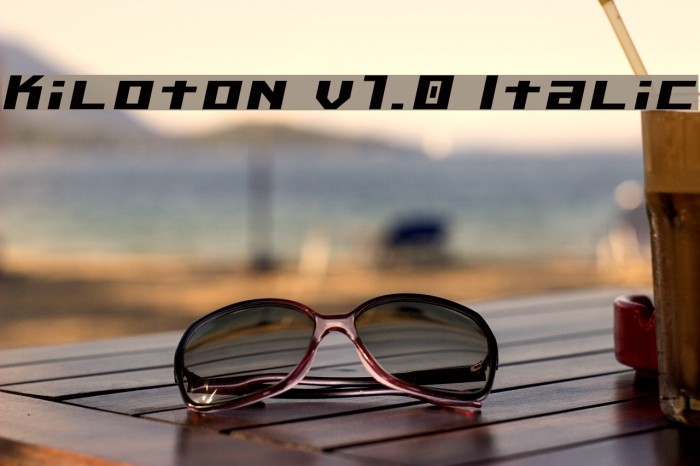 Kiloton v1.0 Italic Font examples