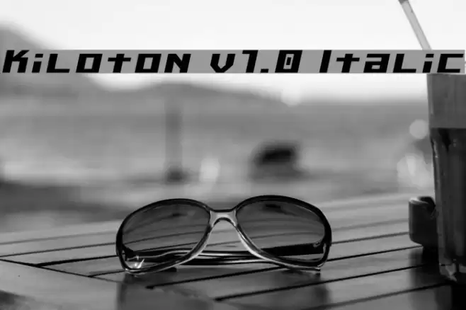 Kiloton v1.0 Italic Font examples