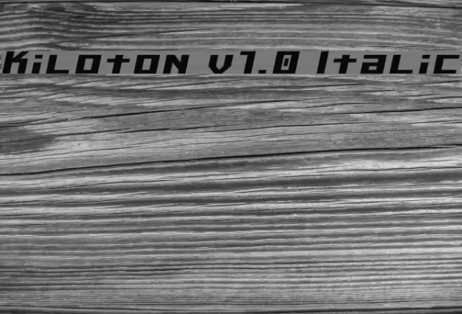Kiloton v1.0 Italic Font examples