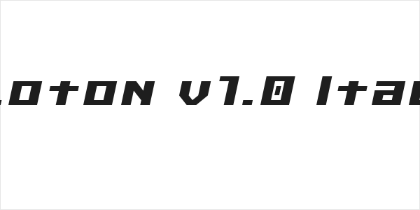 Kiloton v1.0 Italic Logo