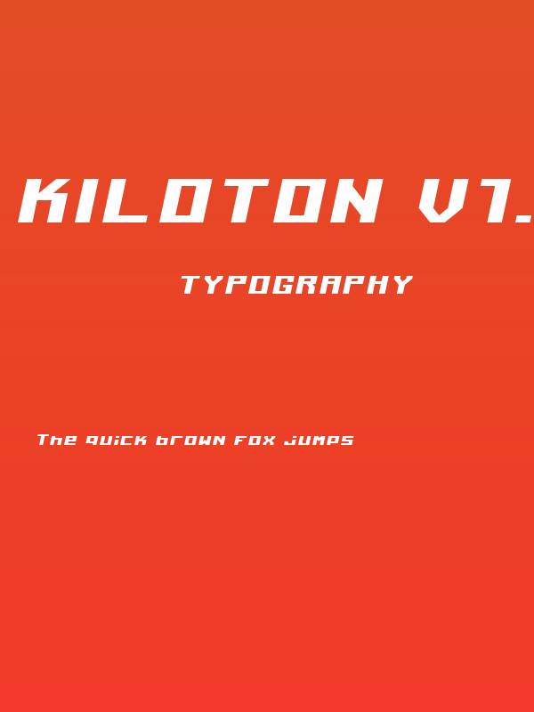 Kiloton v1.0 Italic Poster