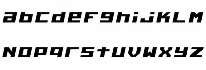 Kiloton v1.0 Italic Font Litere mici