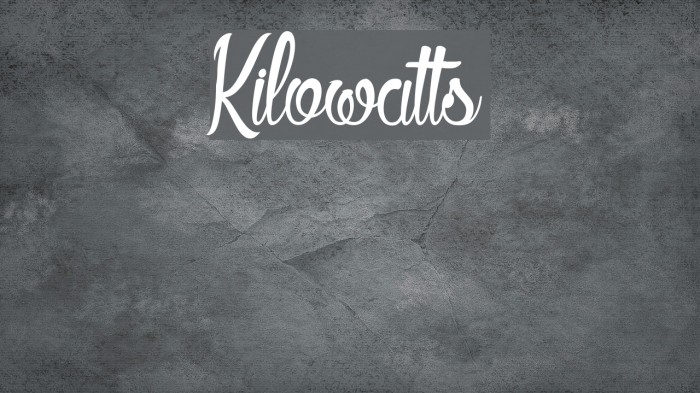 Kilowatts Font examples