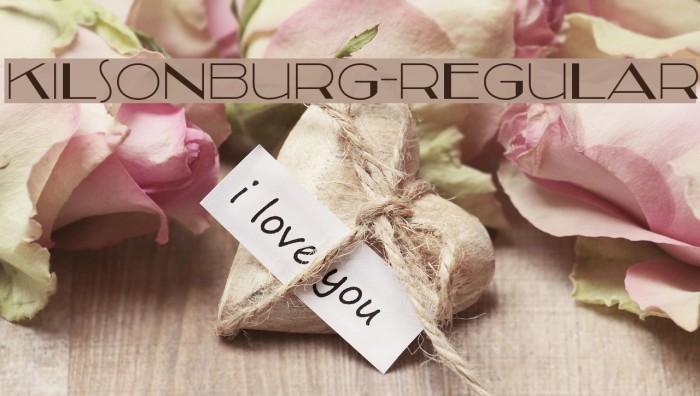 Kilsonburg-Regular Font examples