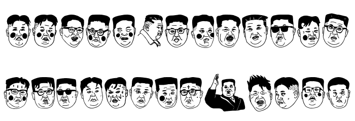 Kim Jong Un Font UPPERCASE