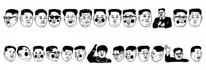 Kim Jong Un फ़ॉन्ट लोअरकेस
