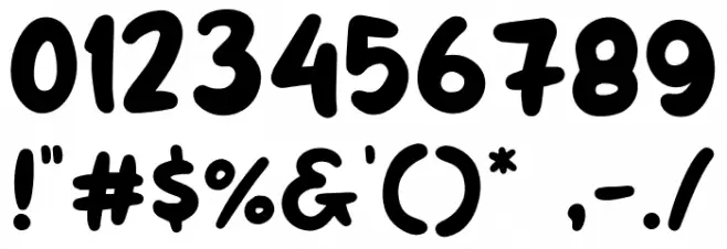 Kimbab Font OTHER CHARS