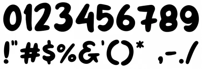 Kimbab Font OTHER CHARS