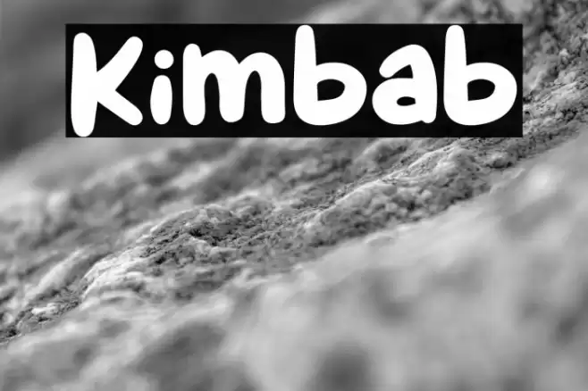 Kimbab Font examples