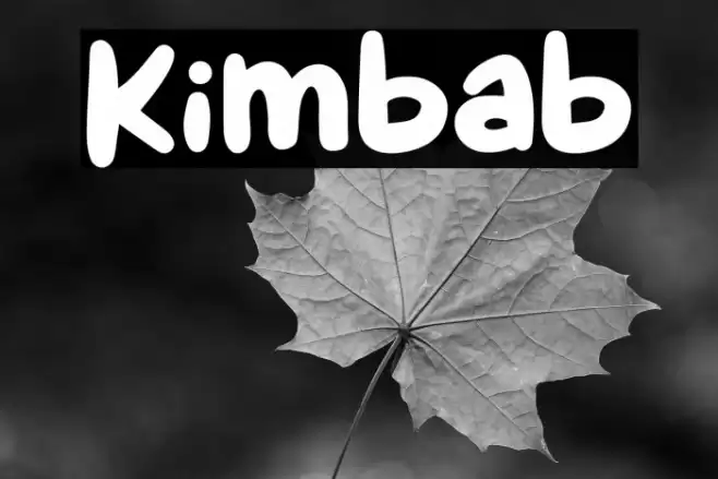 Kimbab Font examples