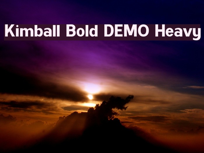 Kimball Bold DEMO Heavy Example 1