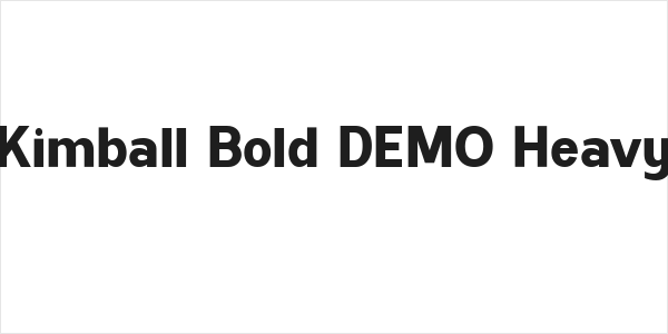 Kimball Bold DEMO Heavy Logo