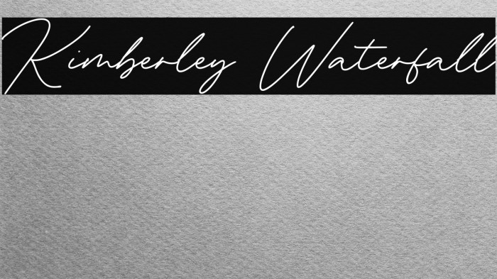 Kimberley Waterfall Example 1