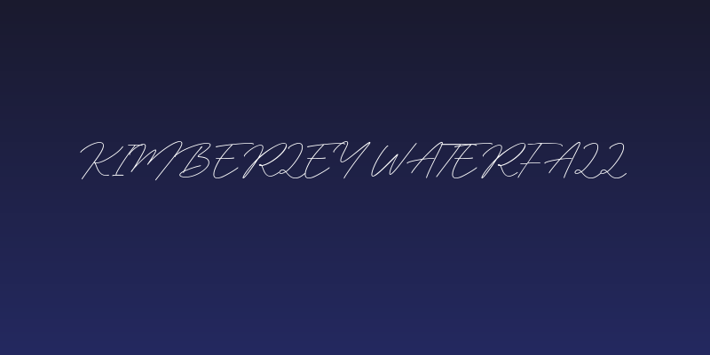 Kimberley Waterfall Social Header