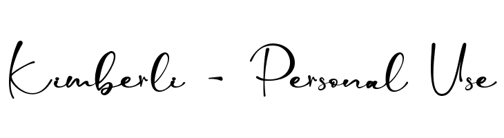 Kimberli - Personal Use  नि: शुल्क फ़ॉन्ट्स डाउनलोड