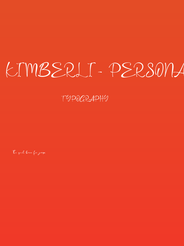 Kimberli - Personal Use Poster