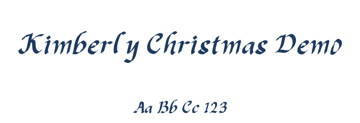 Kimberly Christmas Demo Font Preview