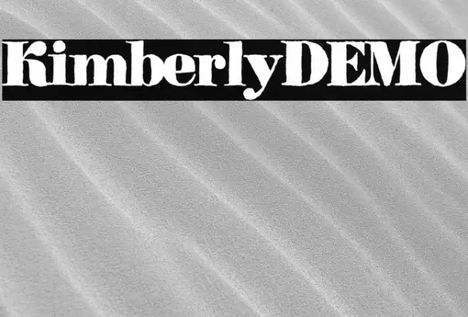 Kimberly-DEMO Font examples