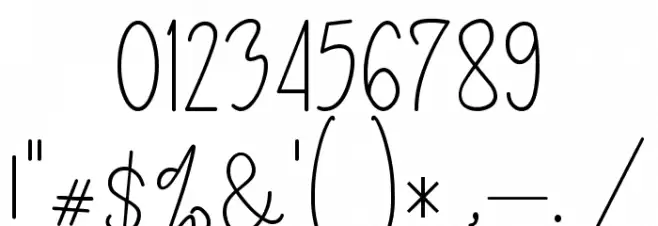 Kimberly Note Font OTHER CHARS