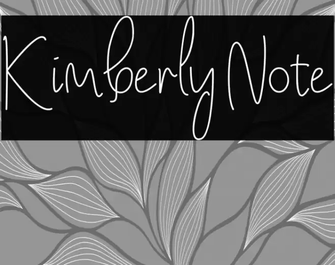 Kimberly Note Font examples