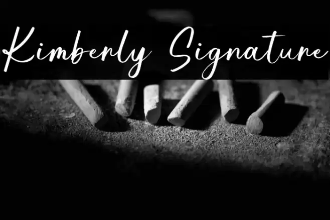 Kimberly Signature फ़ॉन्ट examples