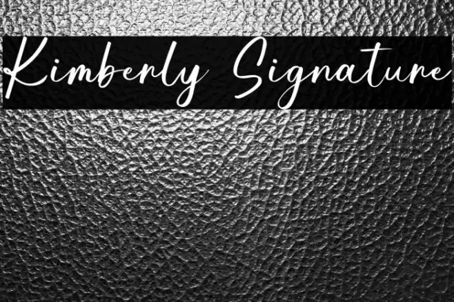 Kimberly Signature फ़ॉन्ट examples