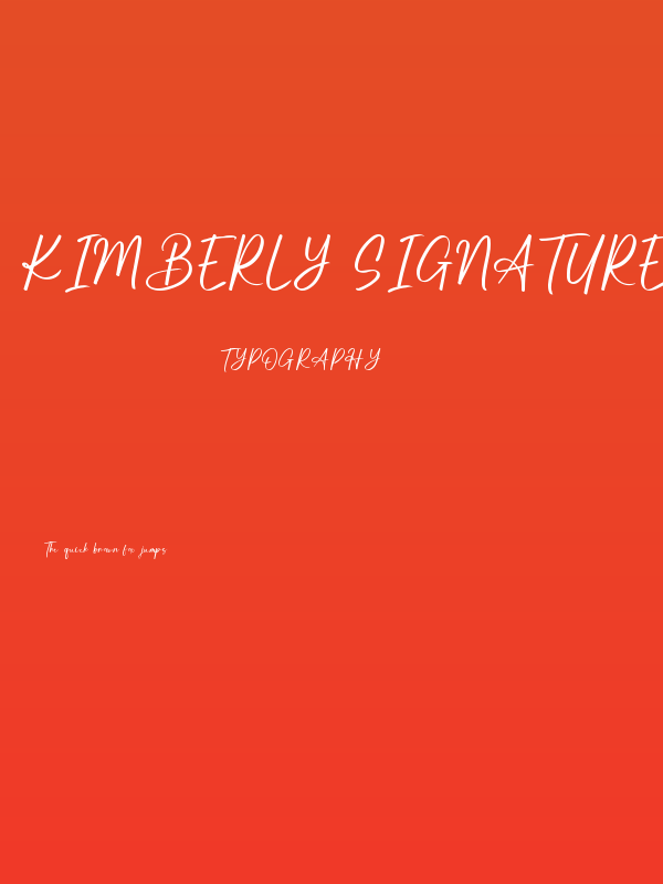 Kimberly Signature Poster