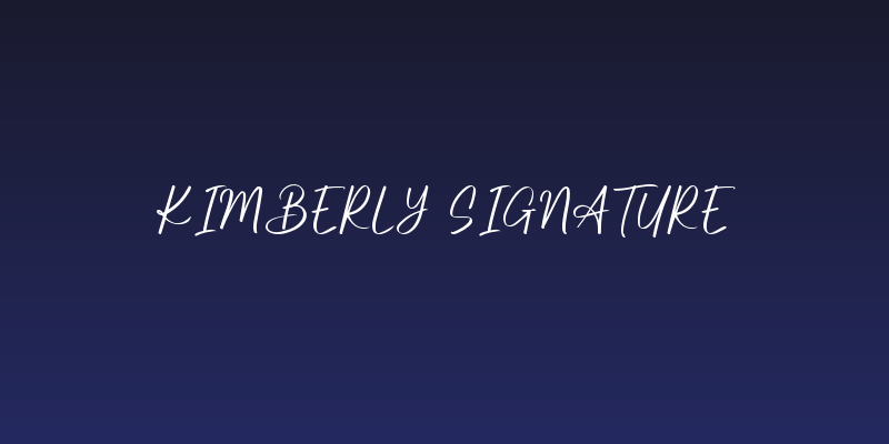 Kimberly Signature Social Header