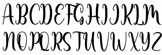Kimberlyn Font UPPERCASE
