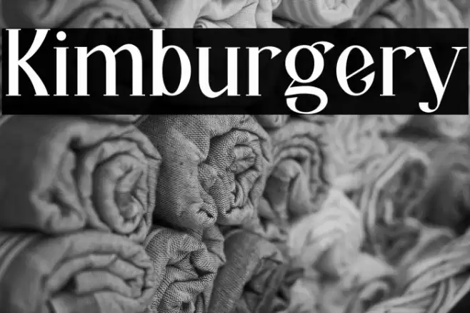 Kimburgery Font examples